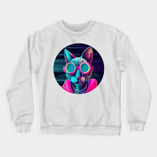 Cyberpunk cat Crewneck Sweatshirt